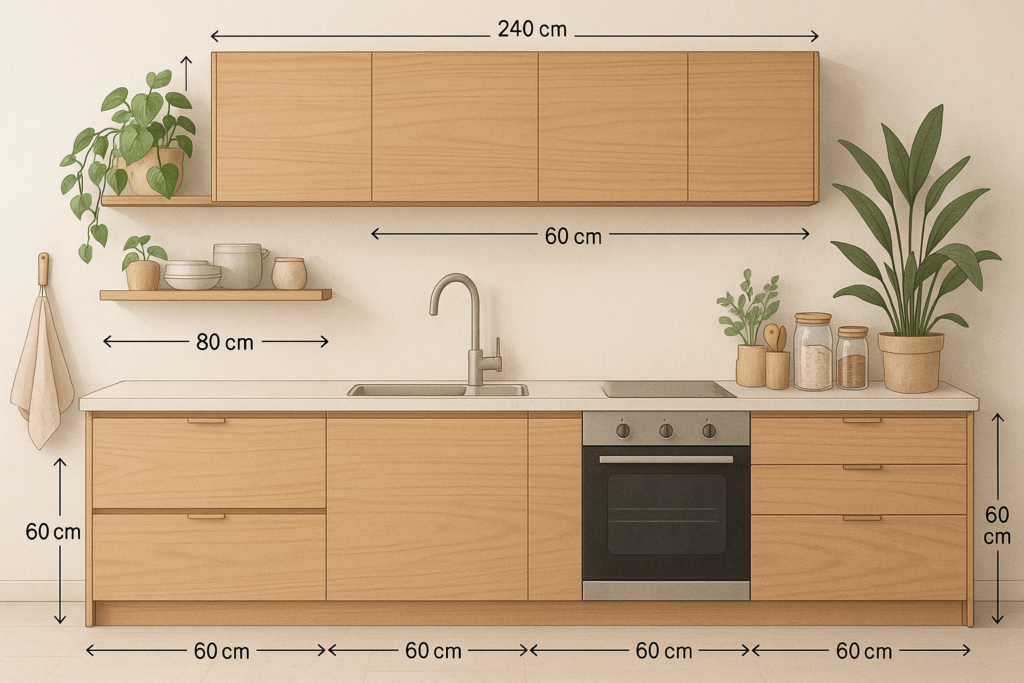 dimensions meuble cuisine